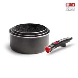 Tris di Casseruole con rivestimento antiaderente con manico removibile AMOvible Induction