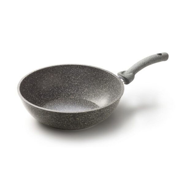 Padella SALTAPASTA Antiaderente In Pietra 32 Cm – Rivestimento Cuore Di Pietra, Adatta A Induzione, Accademia Mugnano