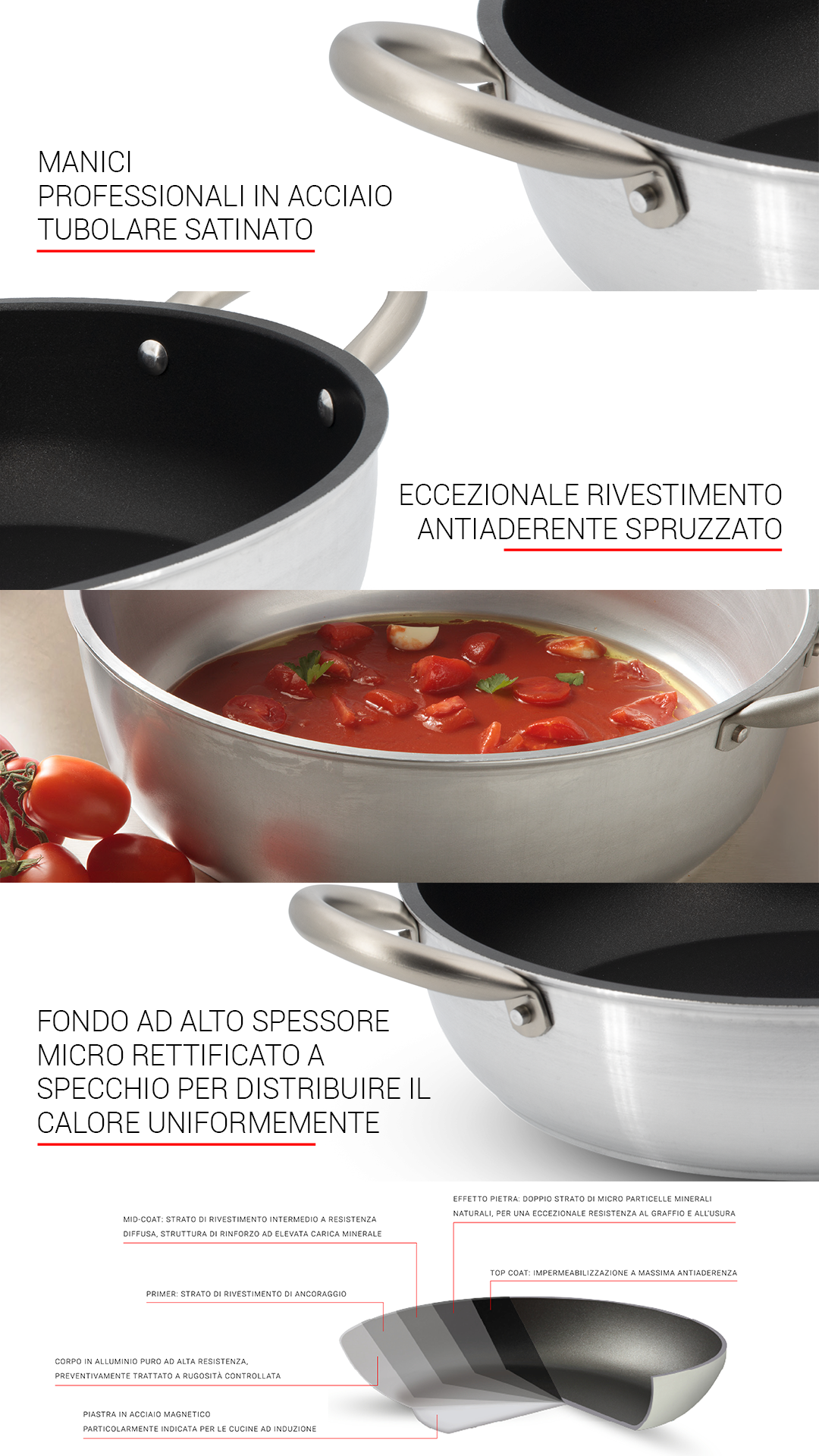 Linea Professione Cuoco 501 - Accademia Mugnano - Pentole e Padelle  Antiaderenti