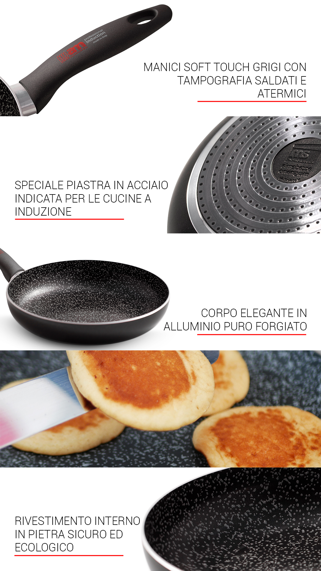 Piastra Pancake in Alluminio Antiaderente con Rivestimento in