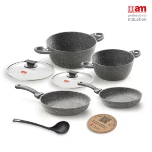 Cuore di Pietra: Batteria 7 pezzi induzione + sottopentola in omaggio