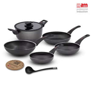 Set batteria padelle, casseruola e saltapasta 7pz - Fortezza protection Shield