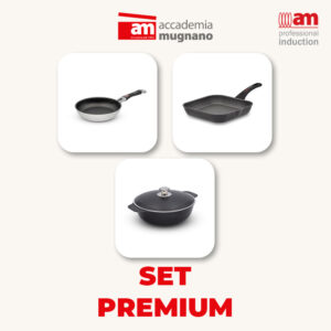 Set Cocò 20 cm + bistecchiera quadra Supergrill 24x24cm + padella chef 20cm