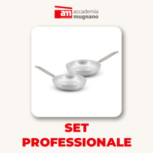 Bis padelle professionale alluminio nudo 24 / 28 cm - Professione Cuoco serie 500