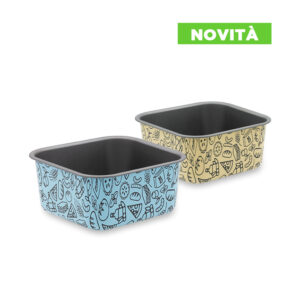 Set 2 teglie quadrate bordo alto per friggitrice ad aria - AirFry