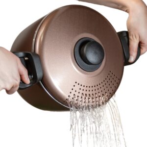 Pentola con coperchio scolapasta SCOLI' ad induzione - Fuoco & Idee