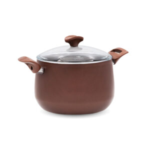 Pentola antiaderente 22cm con coperchio in vetro - A fuoco lento